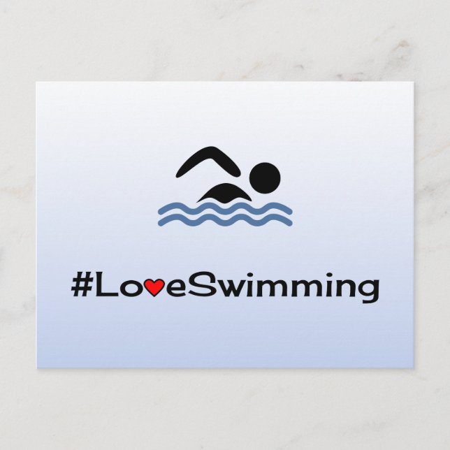 Loisir pictogramme de natation pâle carte postale  (Devant)