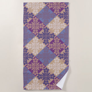 Lokanui hawaiian quilt plumeria beach towel