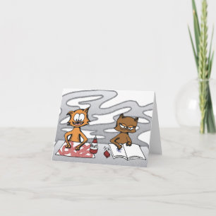 Loki and Mayday Paw Painting Card