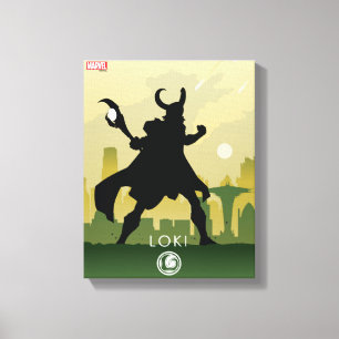 Loki Heroic Silhouette Canvas Print