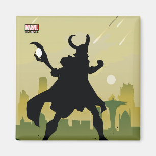 Loki Heroic Silhouette Magnet