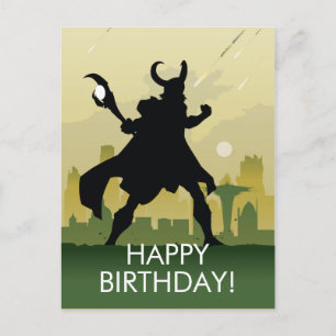 Loki Heroic Silhouette Postcard