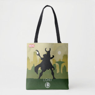 Loki Heroic Silhouette Tote Bag