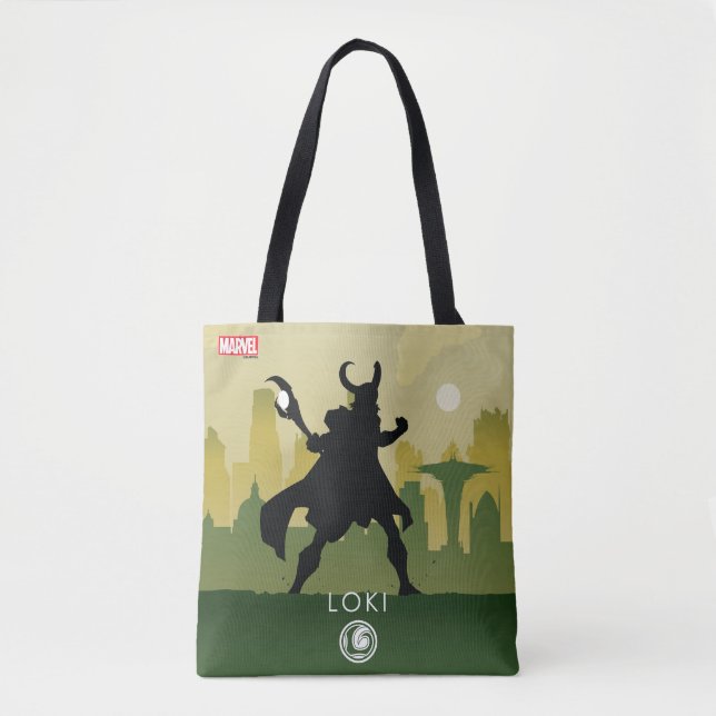 Loki Heroic Silhouette Tote Bag (Front)