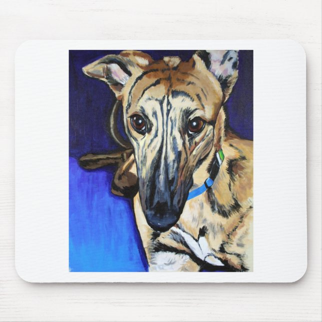 Loki - Lurcher dog Mouse Pad (Front)