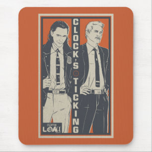 Loki & Mobius - Clock's Ticking Mouse Pad