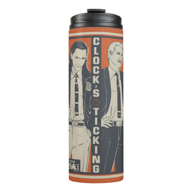 Loki & Mobius - Clock's Ticking Thermal Tumbler (Front)