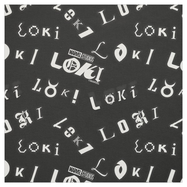 Loki Name Pattern Fabric (Swatch)