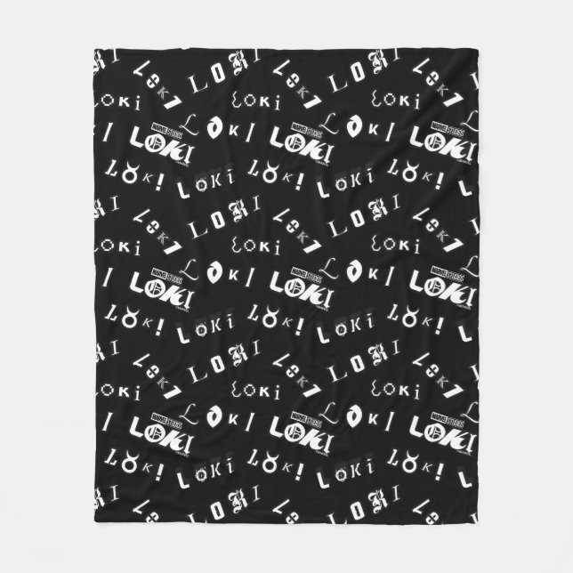 Loki Name Pattern Fleece Blanket (Front)