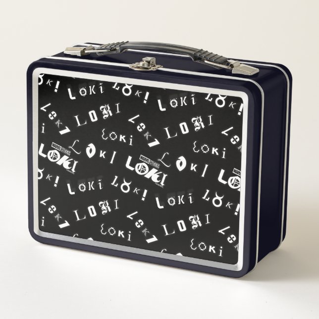 Loki Name Pattern Metal Lunch Box (Front)