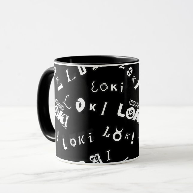 Loki Name Pattern Mug (Front Left)
