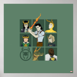 Loki Variant Grid Poster