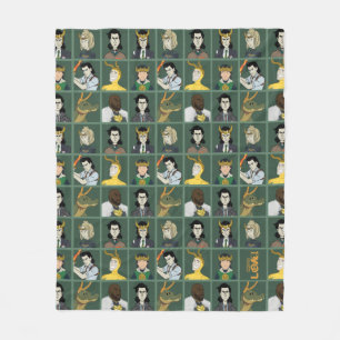 Loki Variant Pattern Fleece Blanket