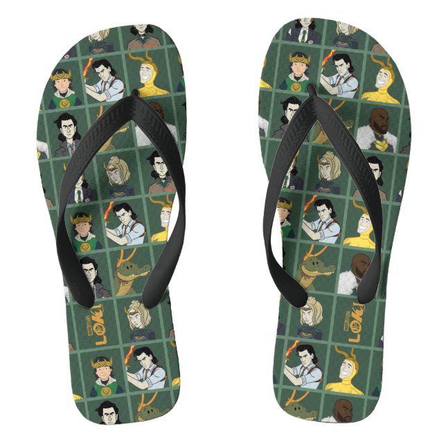 Loki Variant Pattern Flip Flops (Footbed)