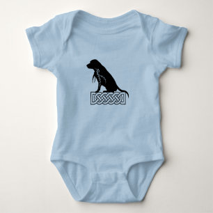 Loki's Buddies: Beagle Mickey Black Baby Bodysuit
