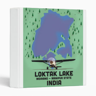 Loktak Lake Manipur state, India map Binder