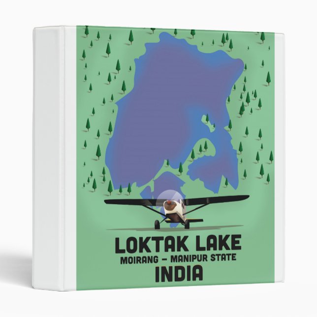 Loktak Lake Manipur state, India map Binder (Front/Spine)