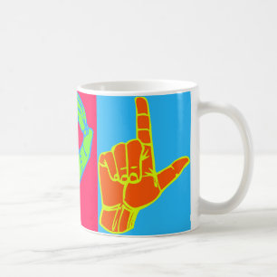 LOL ASL Sign Language Design Coffee Mug