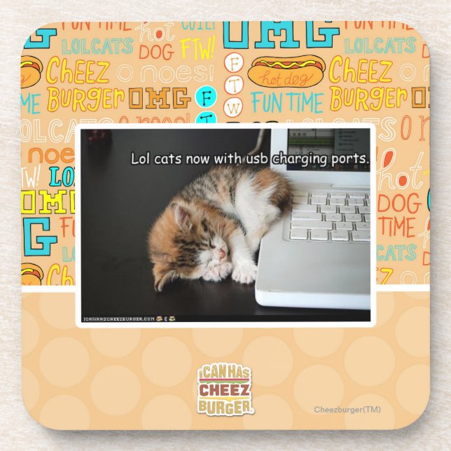 Lol cats with USB Coaster (Front)