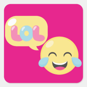 LOL Emoji Bubble Square Sticker