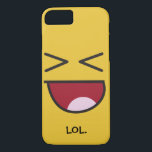 LOL emoji iPhone 8/7 Case<br><div class="desc">LOL emoji cases. Featuring the popular laughing emoji smiley. Yellow background.
Contact me for custom designs requests!</div>