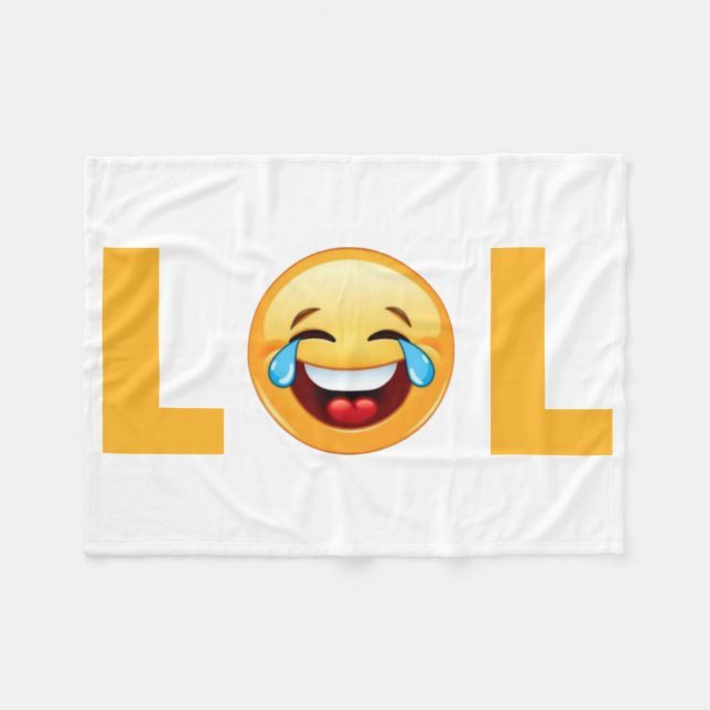 LOL EMOJI FLEECE BLANKET (Front (Horizontal))