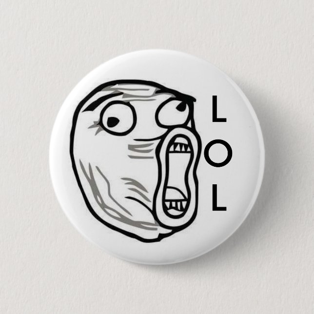 LOL funny internet meme 2 Inch Round Button (Front)