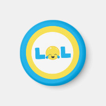 LOL Laugh Out Loud Emoji Blue Yellow Classic