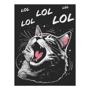 LOL Laughing Cat Poster