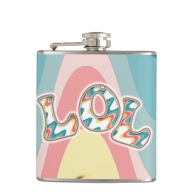 lol ~ light waves  hip flask (Front)