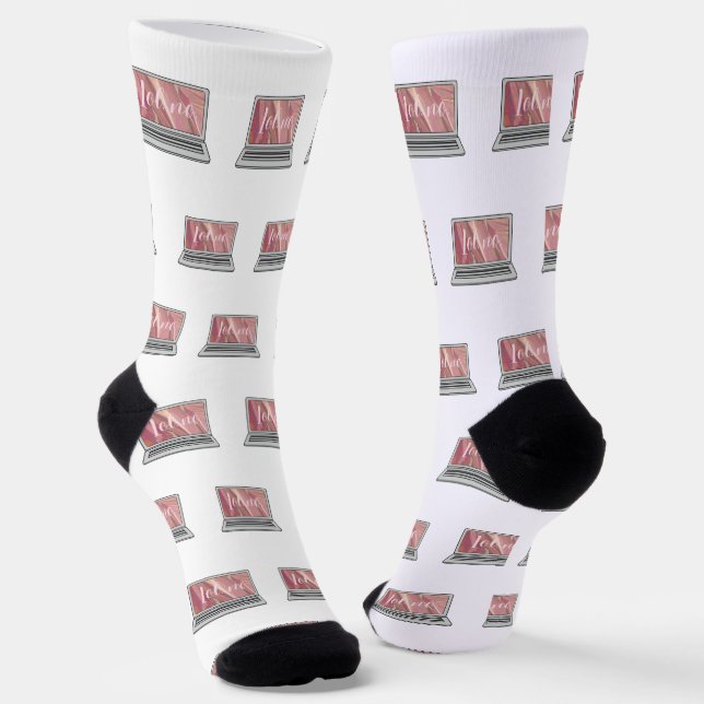 Lol, No Holographic Design Socks (Angled)
