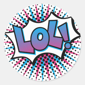 LOL Pop Art Classic Round Sticker