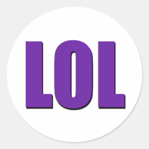 LOL purple Classic Round Sticker