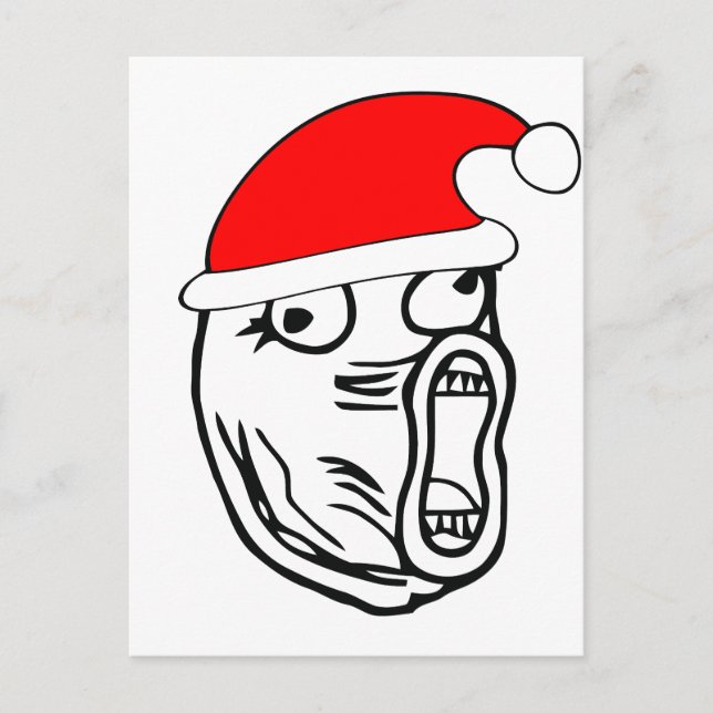 LOL Santa - xmas internet meme Holiday Postcard (Front)