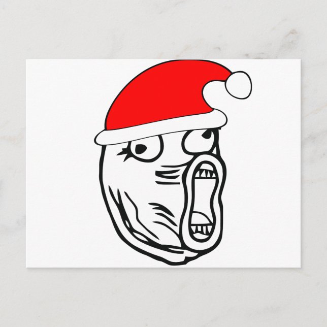 LOL Santa - xmas internet meme Holiday Postcard (Front)