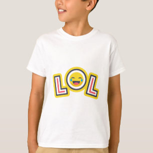 LOL Smiley Emoji Boys T-Shirt - Fun Laugh Out Loud