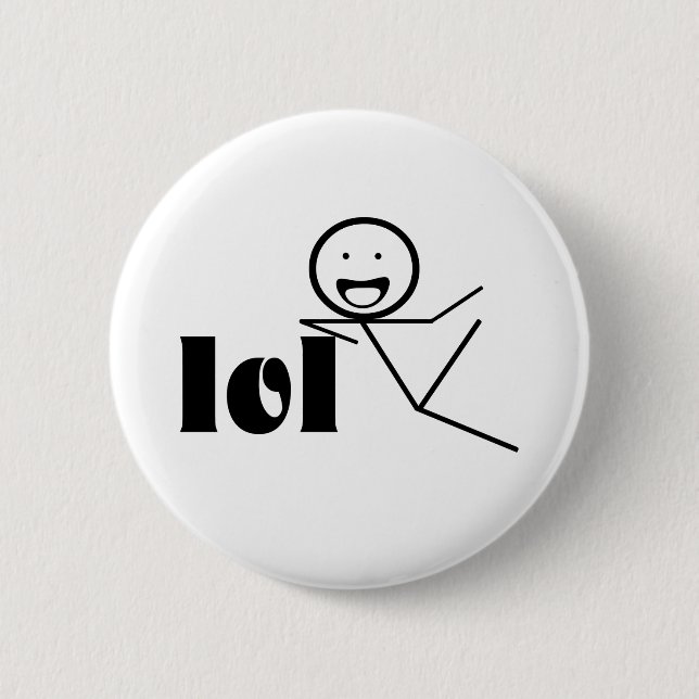 lol stick man 2 inch round button (Front)