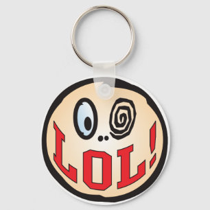 LOL Text Head Keychain