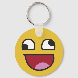 lol. wonky eyes emoji keychain