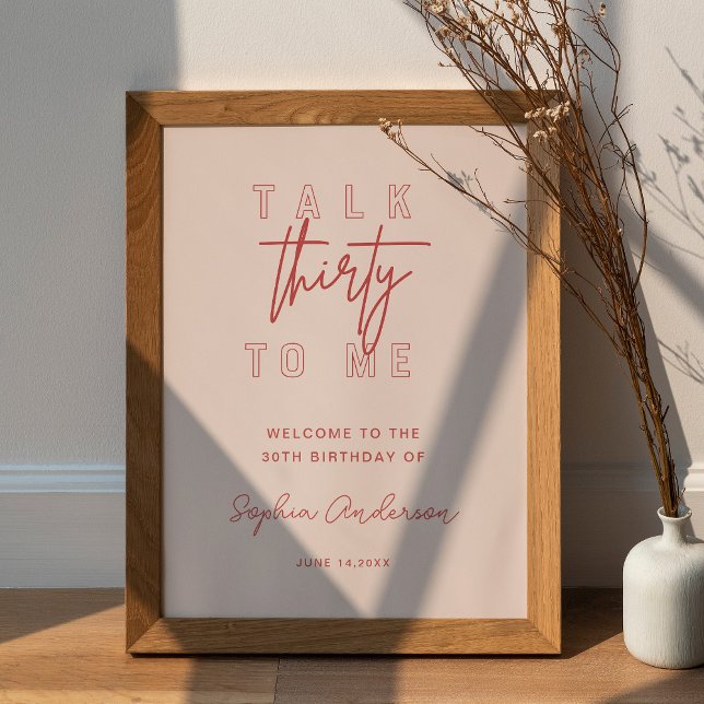 LOLA 30th Birthday, Talk Thirty To Me Welcome Poster (Creator Uploaded)