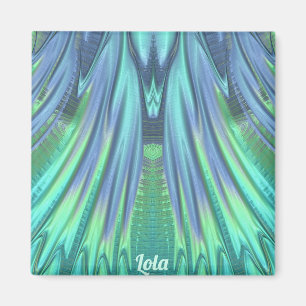 LOLA ~ Abstract Pattern ~ Green Waterfall ~ Magnet