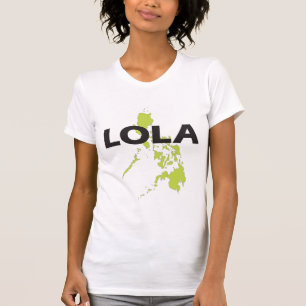 Lola avec le T-shirt de carte de Philippines