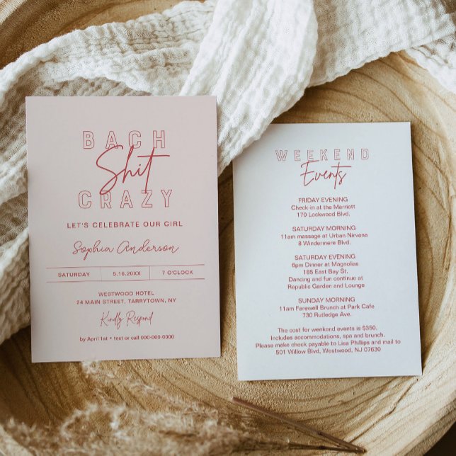 LOLA Bachelorette Fête Invitation & Itinéraire (Créateur téléchargé)