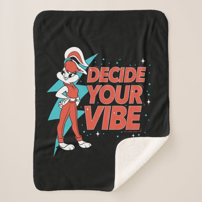 Lola Bunny Decide Your Vibe Sherpa Blanket (Front)