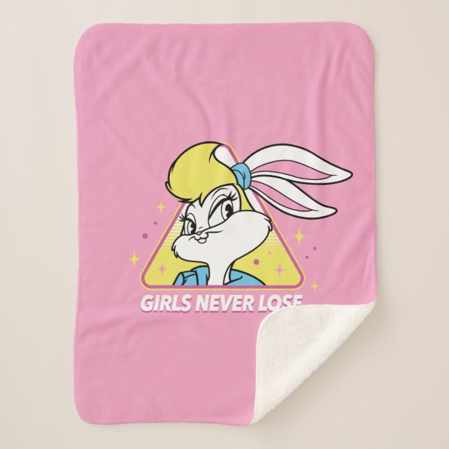 Lola Bunny Girls Never Lose Sherpa Blanket (Front)
