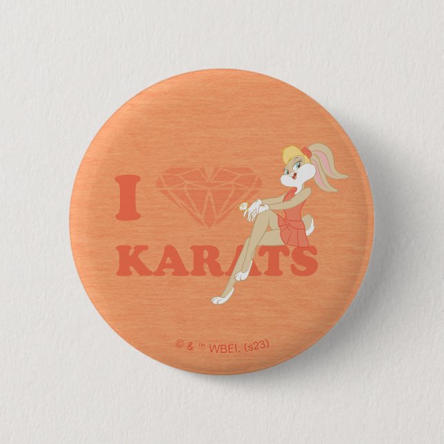 Lola Bunny I Heart Karats 2 Inch Round Button (Front)