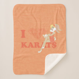 Lola Bunny I Heart Karats Sherpa Blanket