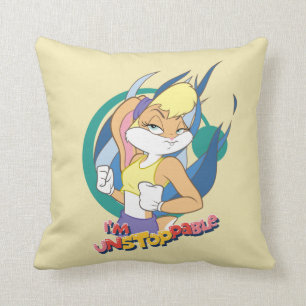Lola Bunny "I'm Unstoppable" Throw Pillow