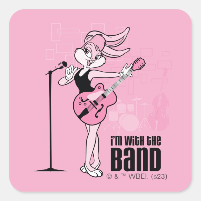 Lola Bunny I'm With The Band Square Sticker (Front)