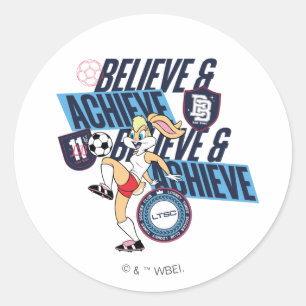 Lola Bunny LOONEY TUNES™ Soccer Club Graphic Classic Round Sticker